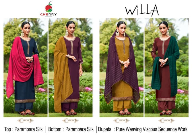 CHERRY  WILLA Fancy Festive Wear Designer Heavy Salwar Suit Collection